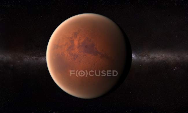Vista orbital de la superficie de Marte - foto de stock