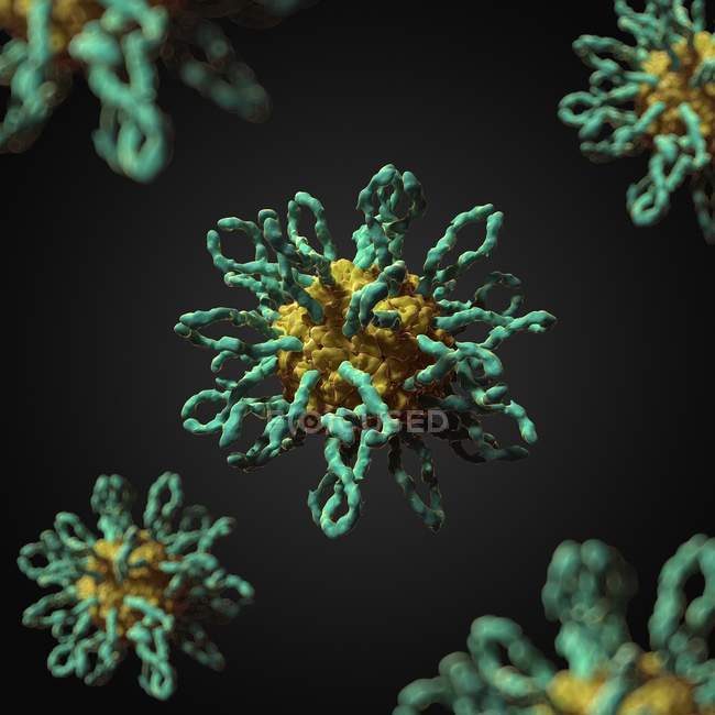 Rendu visuel de coxsackievirus humain — Photo de stock