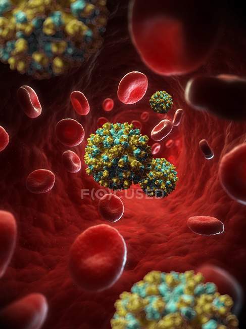 Renderização visual do vírus da hepatite E — Fotografia de Stock