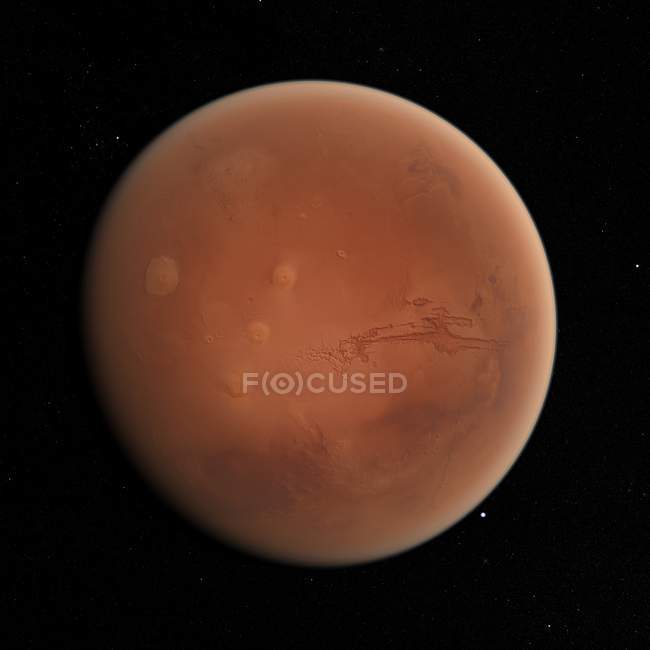 Vue satellite de Mars — Photo de stock