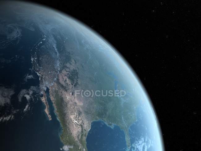 Terra vista dallo spazio — Foto stock