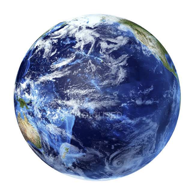 Satellitenbild des Pazifischen Ozeans — Stockfoto