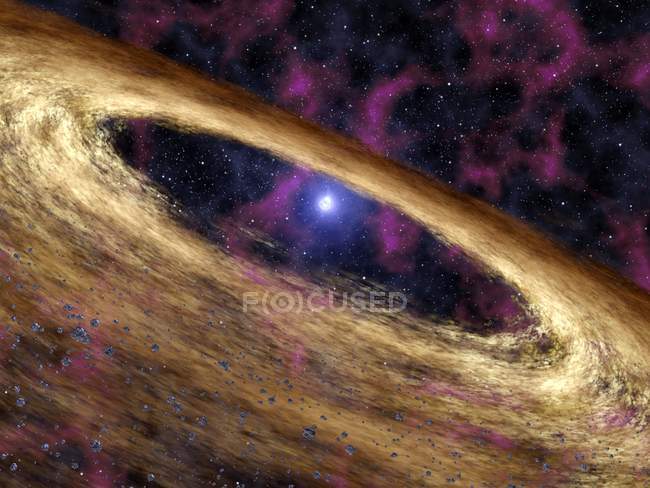 Disco planetario attorno a una pulsar . — Foto stock