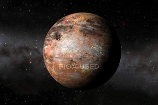 Цифрова ілюстрація можливої карбонової планети . — стокове фото
