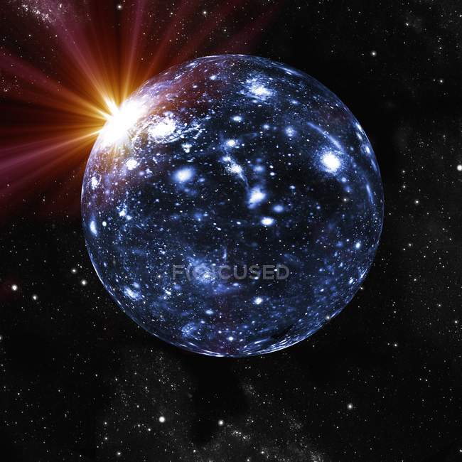 Universo sferico o chiuso — Foto stock