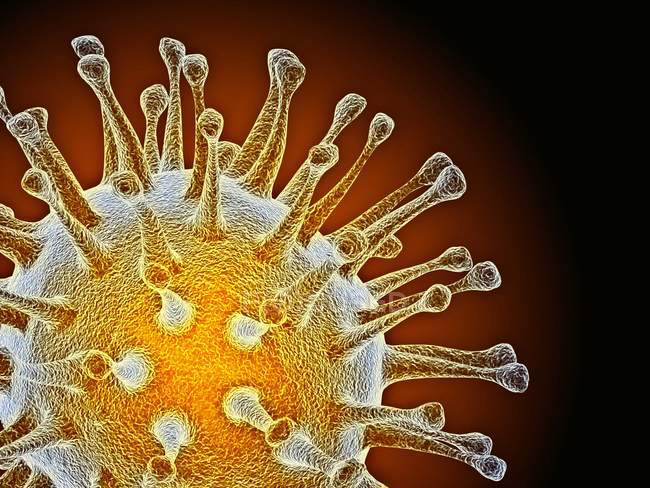 Viruspartikel in schützender Kapsel eingeschlossen — Stockfoto