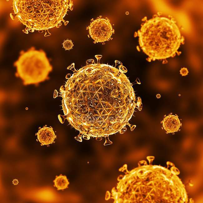 HIV virus particles — Stock Photo