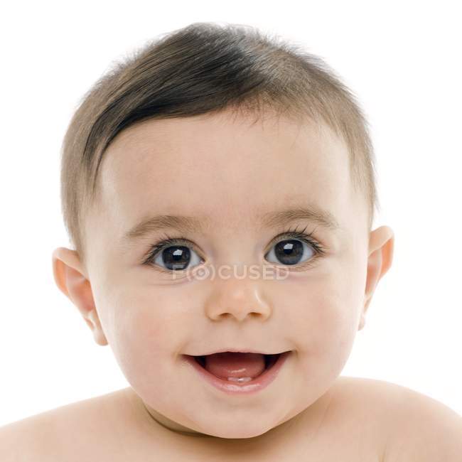 Portrait de bébé garçon souriant . — Photo de stock