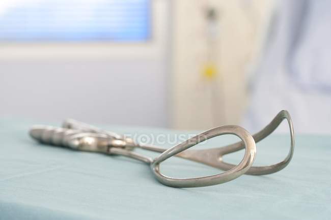 Close-up view of obstetric forceps. — Stock Photo