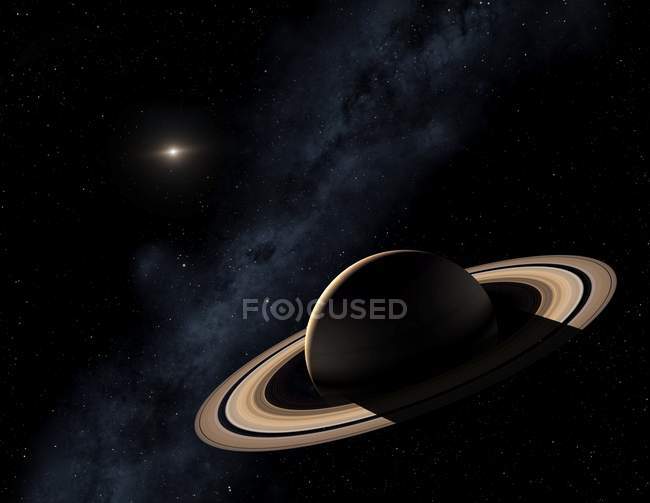 Сатурн газовим гігантом — стокове фото