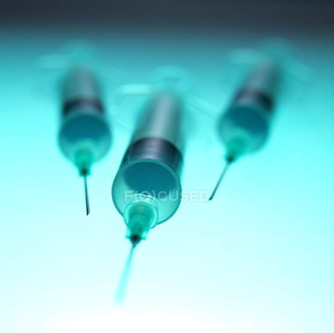 Medical syringes with hypodermic needles. — Stock Photo