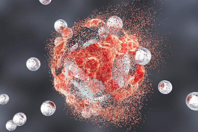 Знищення ракових клітин — стокове фото