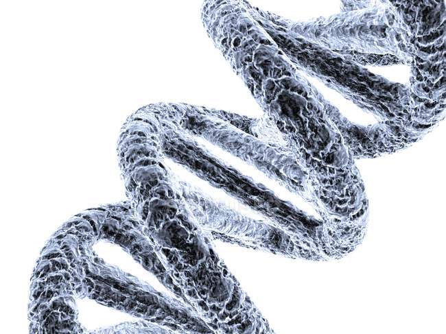 Рендеринг структури молекул ДНК — стокове фото