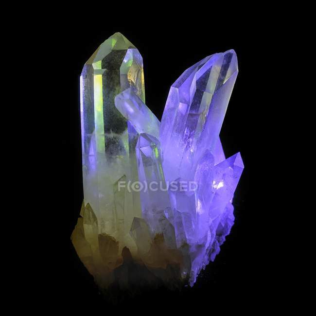 Complex Quartz crystal — Stock Photo
