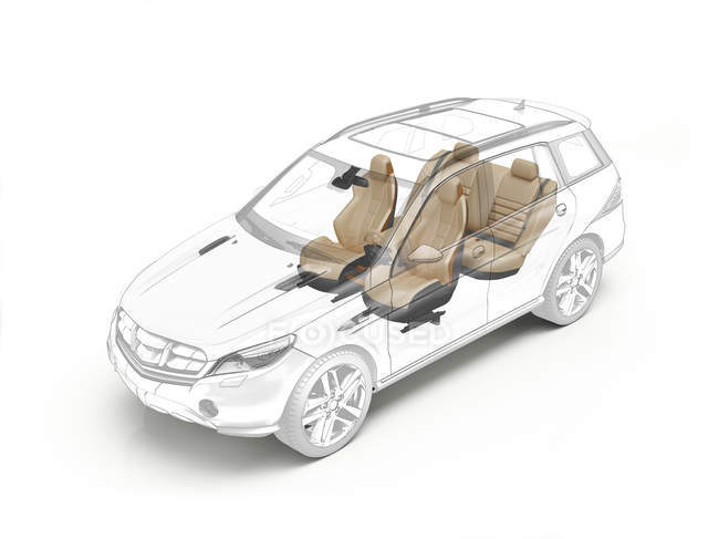 Autositze und Airbags — Stockfoto