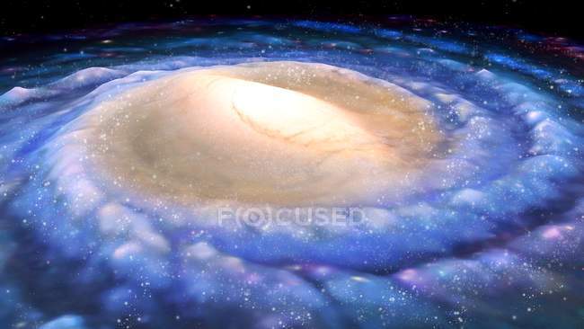 Primer plano de la región central de la galaxia Vía Láctea . - foto de stock