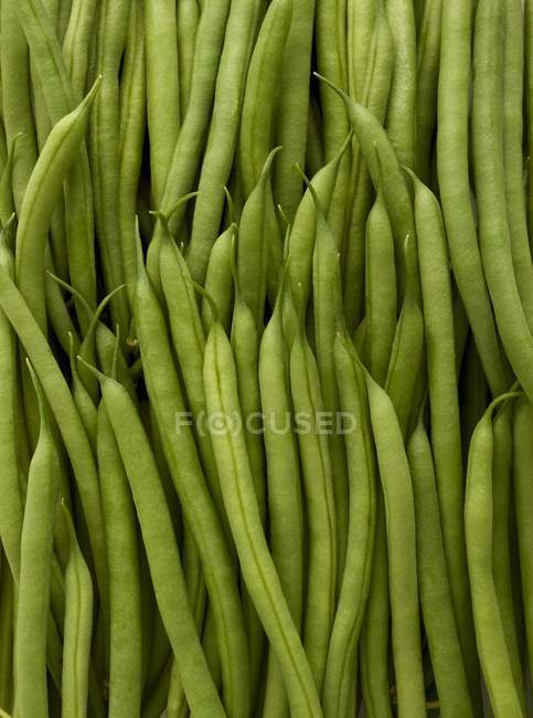 Grüne französische Bohnen, voller Rahmen. — Stockfoto