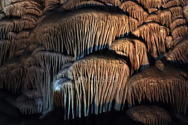 Cave corals at Sorek Stalactite Cave Nature Reserve on Judean Hills, Beit Shemesh, Israele . — Foto stock