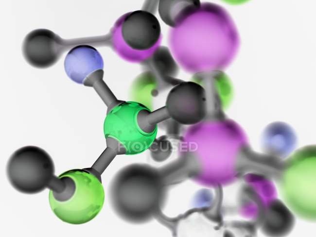 Молекулярна структура, що ілюструє чисті дослідження . — стокове фото
