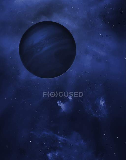 Цифровая иллюстрация свободно плавающей планеты . — стоковое фото