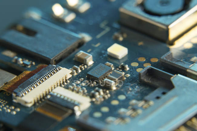 Mobile phone circuit board, full frame. — Stock Photo