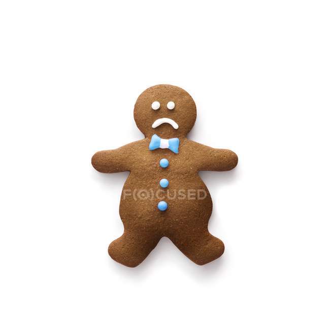 Obese gingerbread man on white background. — Stock Photo