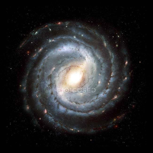 Ilustración de la Vía Láctea vista desde el espacio
. - foto de stock