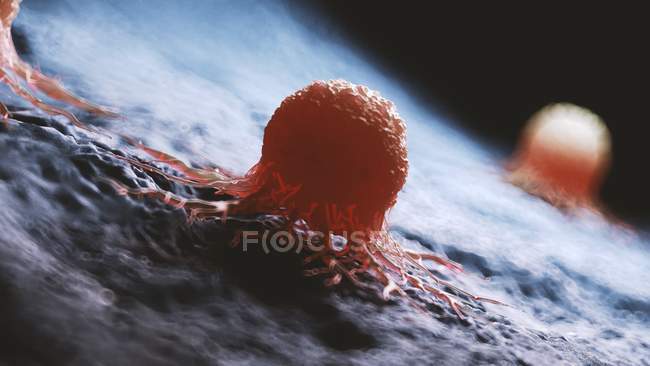 Obra de arte digital colorida da célula cancerígena . — Fotografia de Stock