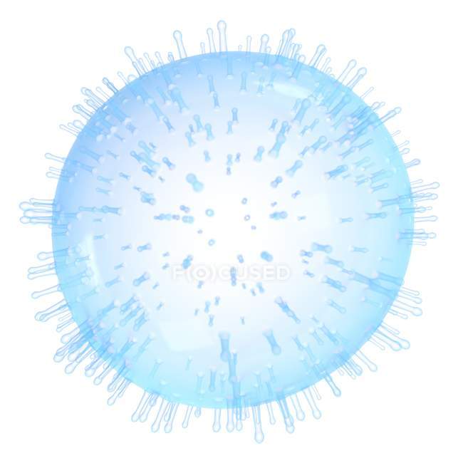 Illustration der blauen Zellmembran auf weißem Hintergrund. — Stockfoto