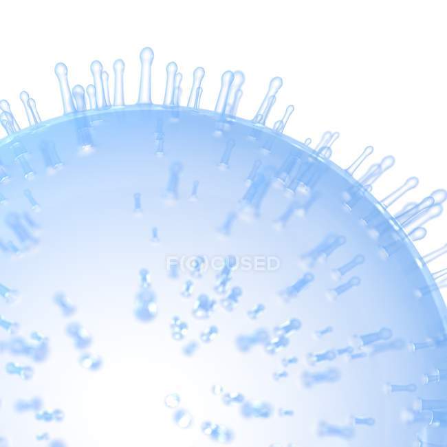 Illustration de membrane de cellules bleues sur fond blanc
. — Photo de stock
