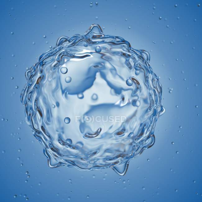 Збільшена цифрова ілюстрація клітини еозинофілу . — стокове фото