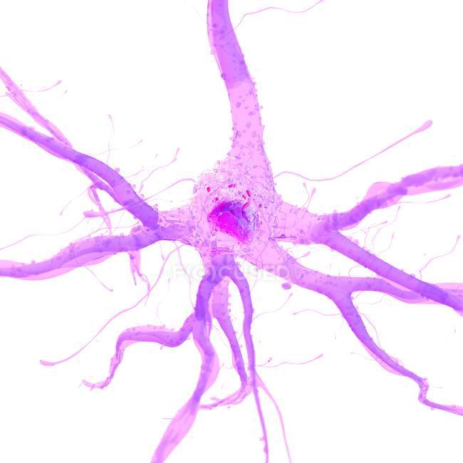 3D надані абстрактних ілюстрація рожевий нервових клітин. — стокове фото