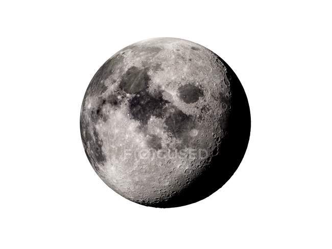 Illustration numérique de la Lune sur fond blanc . — Photo de stock