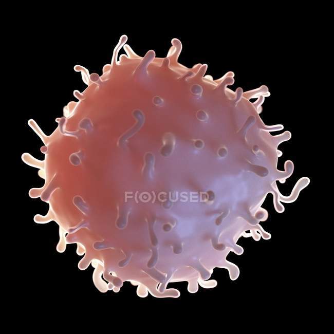 Illustration of beige stem cell on black background. — Stock Photo