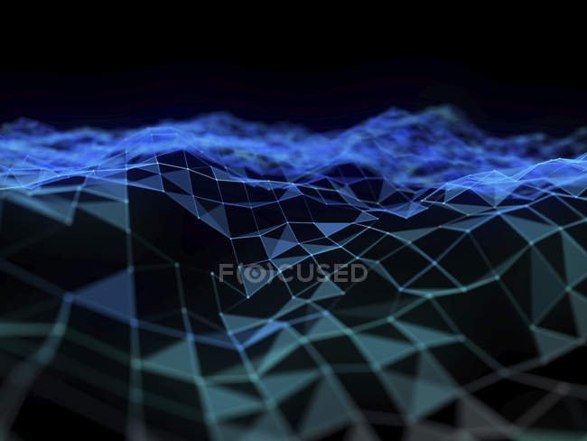 Illustrazione di astratto plesso digitale futuristico pianura
. — Foto stock