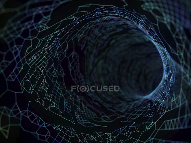 Ілюстрація технологічного абстрактного тунелю Плекс . — стокове фото