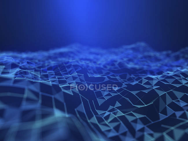 Ilustración del plexo futurista digital abstracto llano . - foto de stock