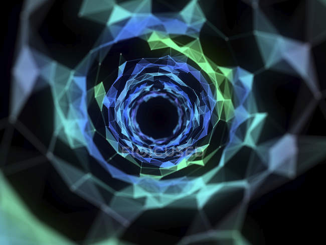 Ilustración del túnel abstracto del plexo oscuro en estilo futurista
. - foto de stock