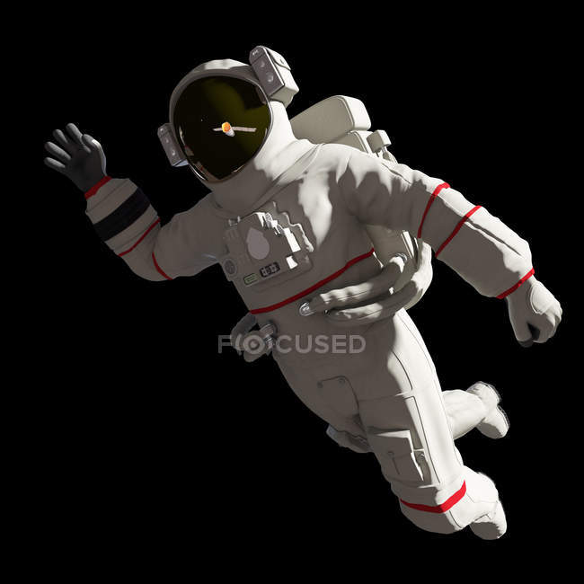 Illustration de l'astronaute en combinaison spatiale blanche dans l'espace
. — Photo de stock
