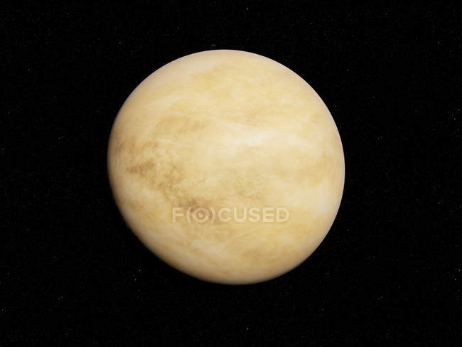 Ilustración del planeta Venus sobre fondo negro
. - foto de stock