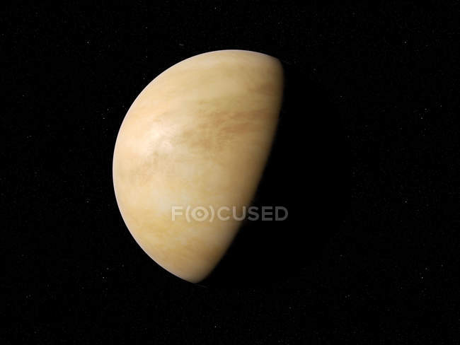 Ilustração de Vênus na sombra sobre fundo preto . — Fotografia de Stock