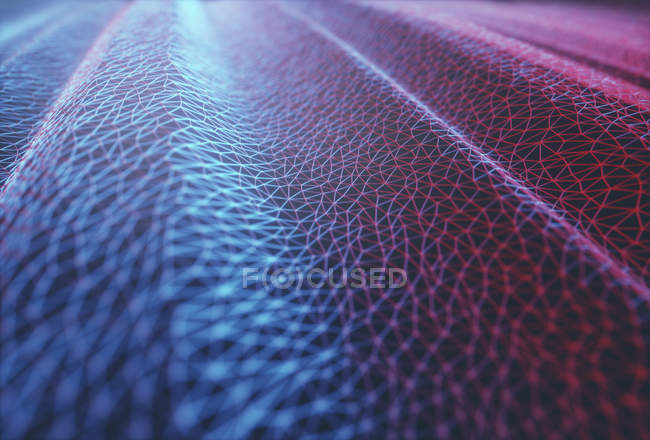 Connected dots and lines textured background, digital illustration. — Stock Photo