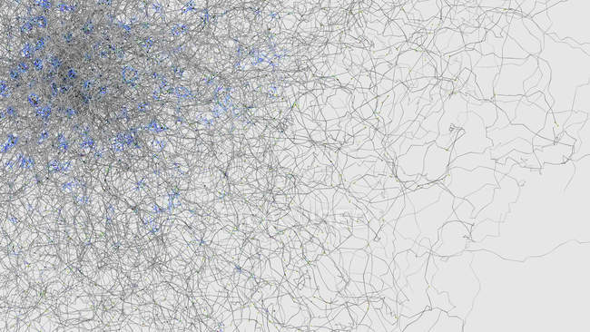 Абстрактна структурована мережа, цифрова ілюстрація. — стокове фото