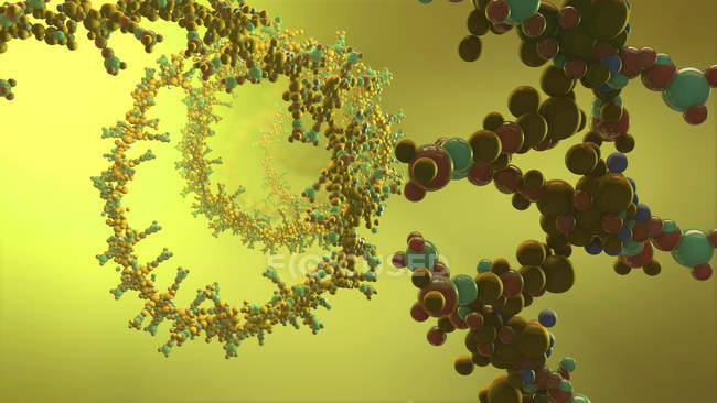 Нуклеїнові кислоти, абстрактна Цифрова ілюстрація. — стокове фото