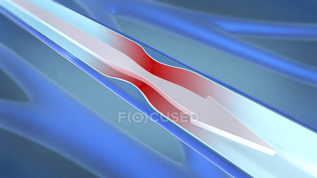 Illustration 3D de constriction et rétrécissement de l'artère pendant l'artériosclérose . — Photo de stock