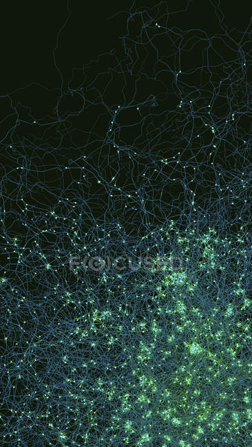 Абстрактна структурована мережа, цифрова ілюстрація . — стокове фото