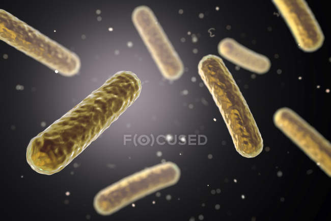 Бактерії, що володіють цифровими ілюстрацією. — стокове фото