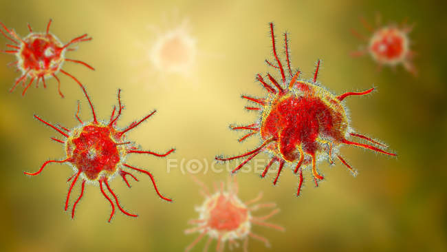 Ilustración digital de microorganismos patógenos abstractos
. - foto de stock