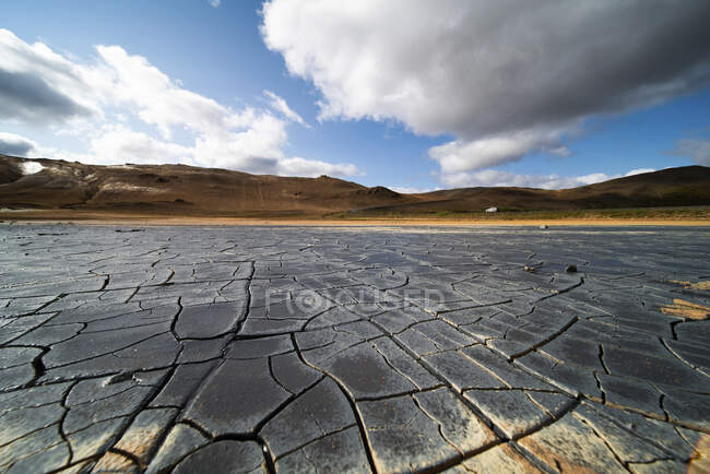 Terra e nuvole screpolate Islanda — Foto stock