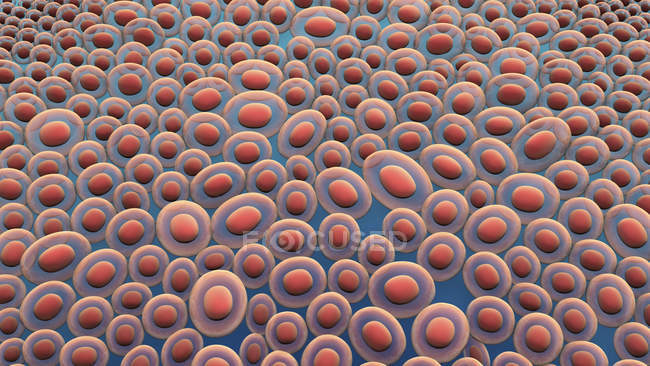 Tumour tissue cells, digital illustration. — Stock Photo